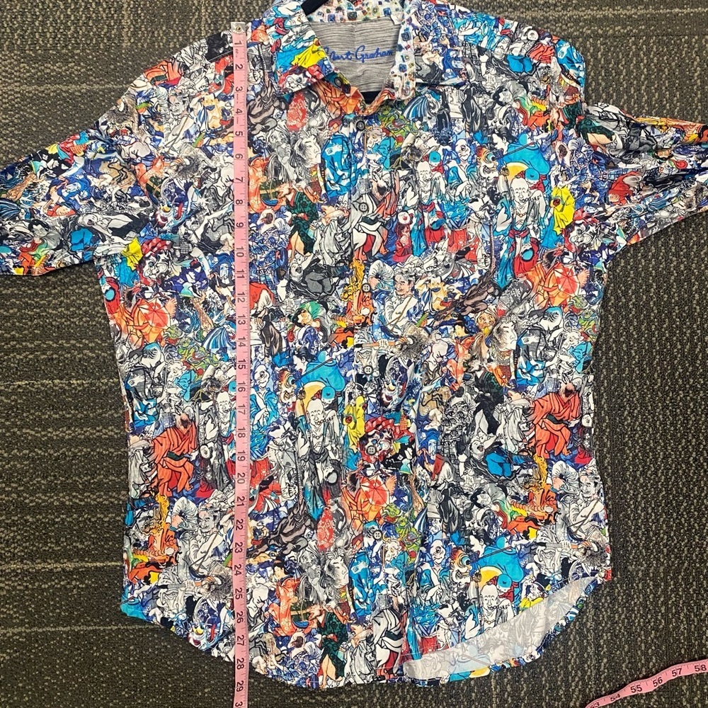 Robert Graham Men’s Living Art Button Down Shirt Size Large - Picture 10 of 11